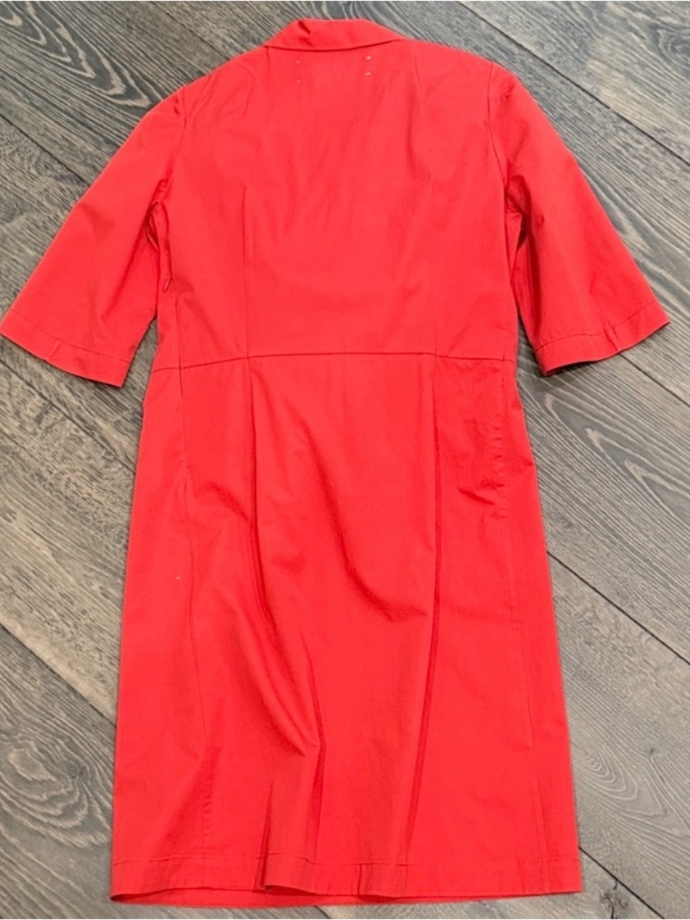 Marni Red Ruffle Midi Dress - Picture 4 of 5